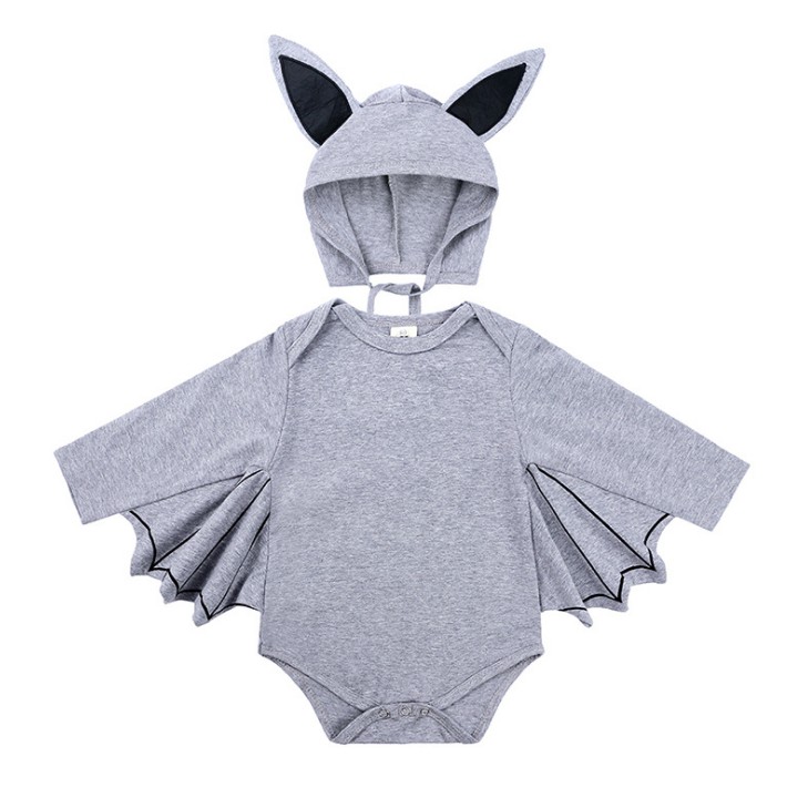 Bộ Áo Liền Quần Tam Giác + Mũ Phong Cách Âu Mỹ Thời Trang Mùa Thu 2019 Mới Cho Bé