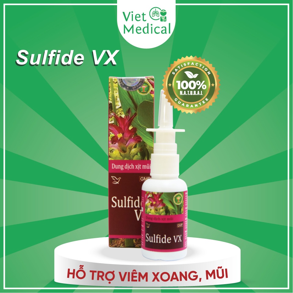 Chai xịt mũi Sulfide VX Việt Medical Hỗ trợ viêm xoang