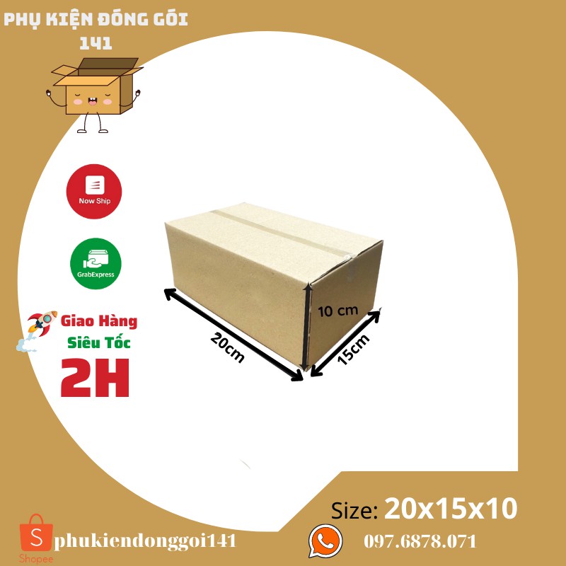 20x15x10cm Combo 50 thùng hộp carton đóng gói hàng hóa