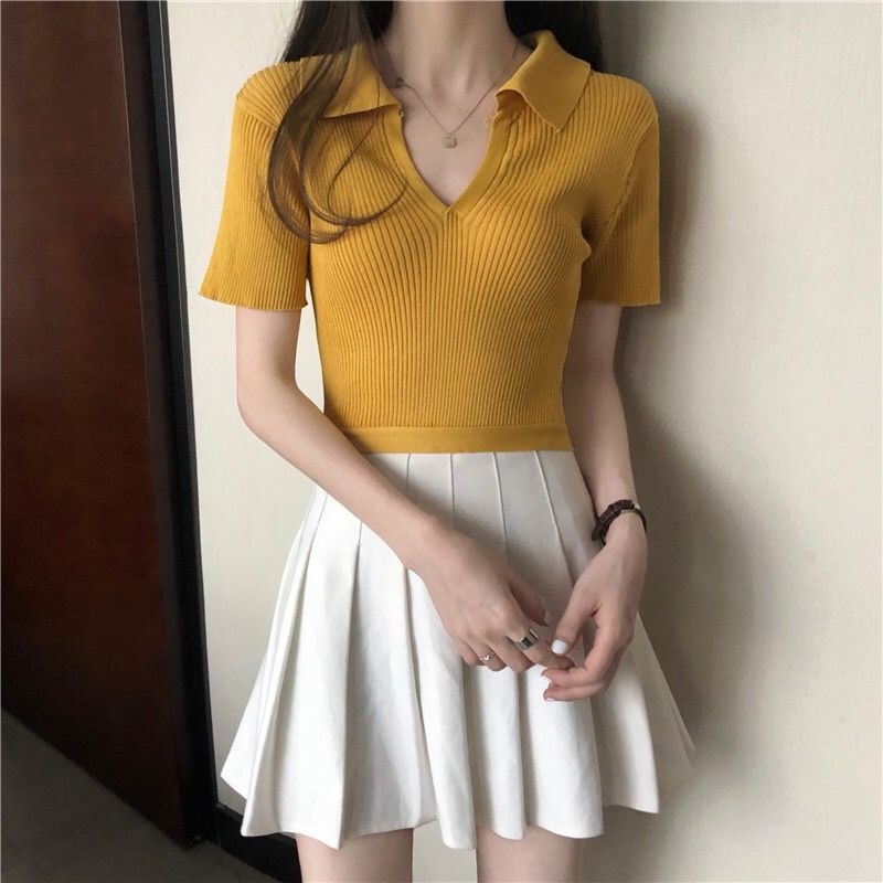 Áo Thun Nữ NgắN Tay Cổ Chữ V ThờI Trang Cho Áo phông Nữ NZ-TX-240