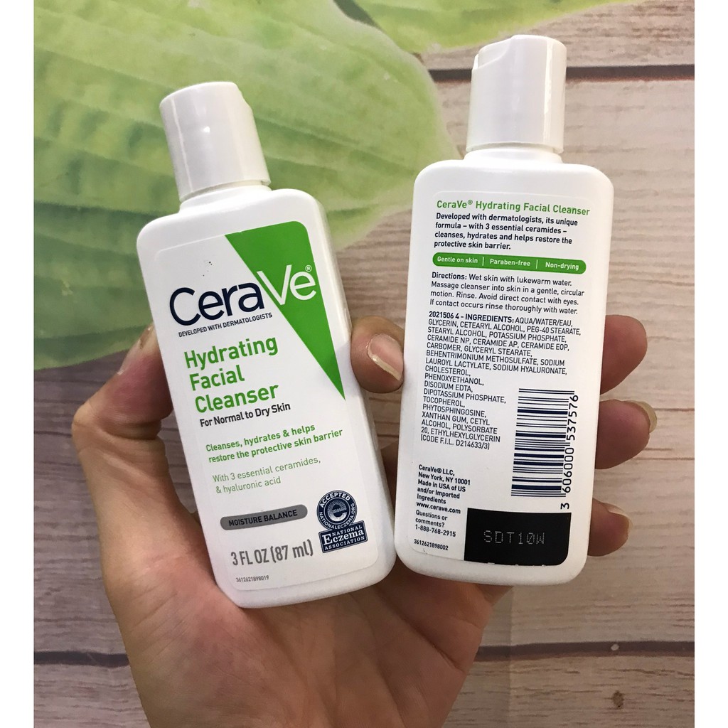 cerave hydrating facial cleanser 87ml
