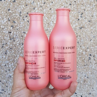 Dầu gội xả giúp tóc chắc khỏe và giảm đứt gãy L'Oreal Inforcer B6 + Biotin 300ml/200ml