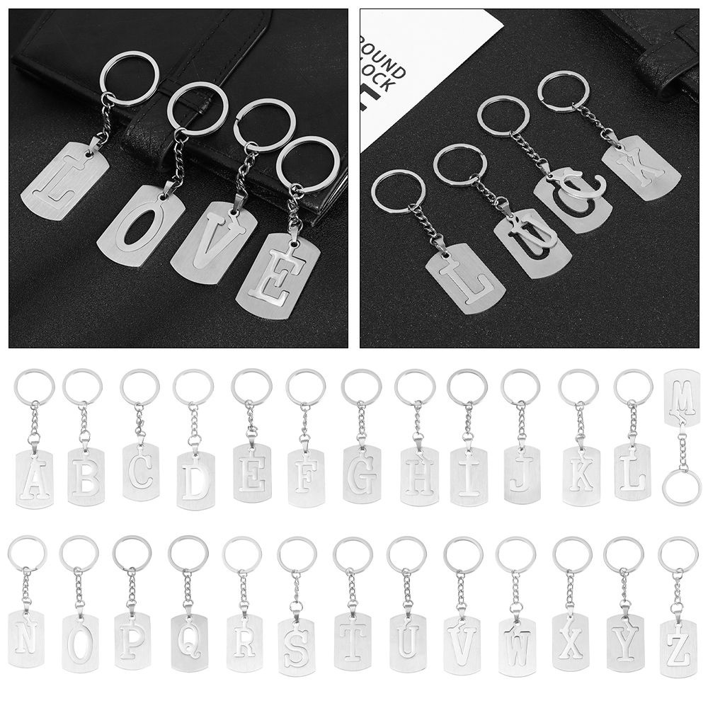 Mặt dây chuyền hình 26 chữ cái từ A đến Z bằng kim loại thời trang cho nam và nữ