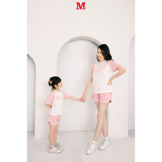 Bộ quần áo nữ quần đùi và áo cộc tay in Baseball K0030375 Thời trang M2