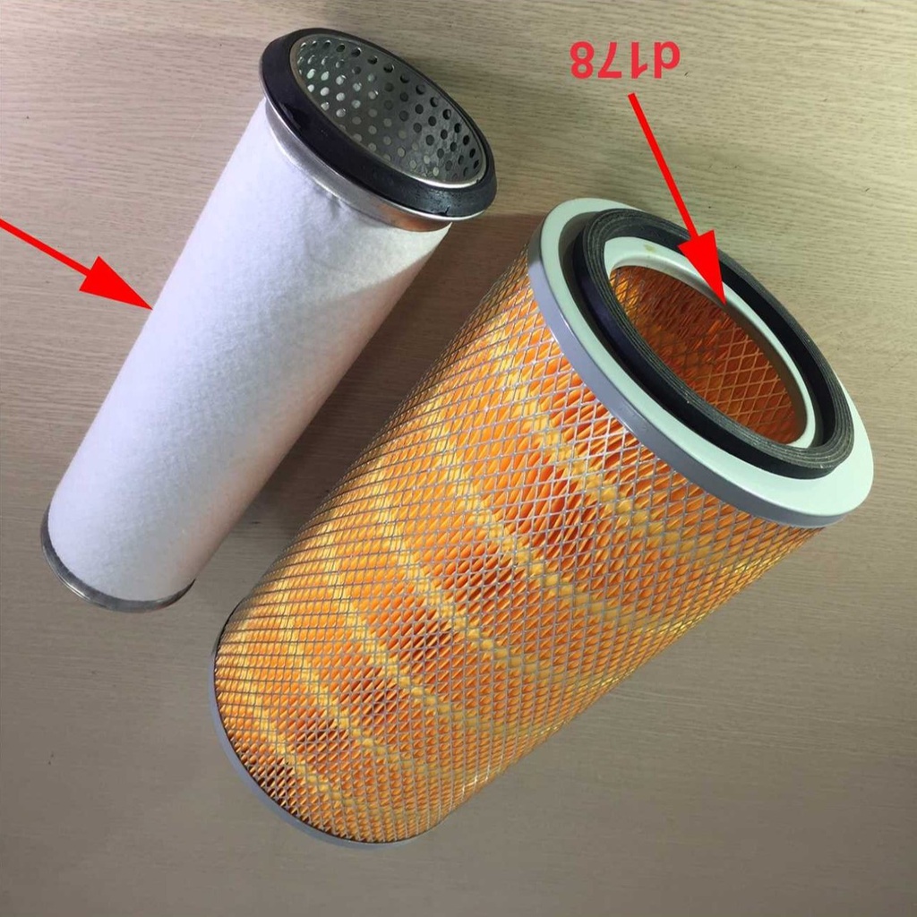 Lọc gió xe tải, xe ben, kích thước 180*330, đáy bằng, 2 lớp, lắp cho xe tải 3.5 tấn
