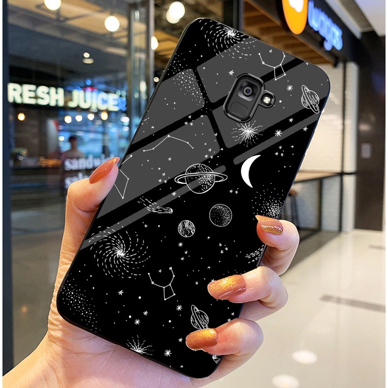 Ốp Lưng SAMSUNG GALAXY A6, J6,A8, A6 PLUS, A8 PLUS , J8 2018 Ốp kính bóng cao cấp Phi Hành Gia