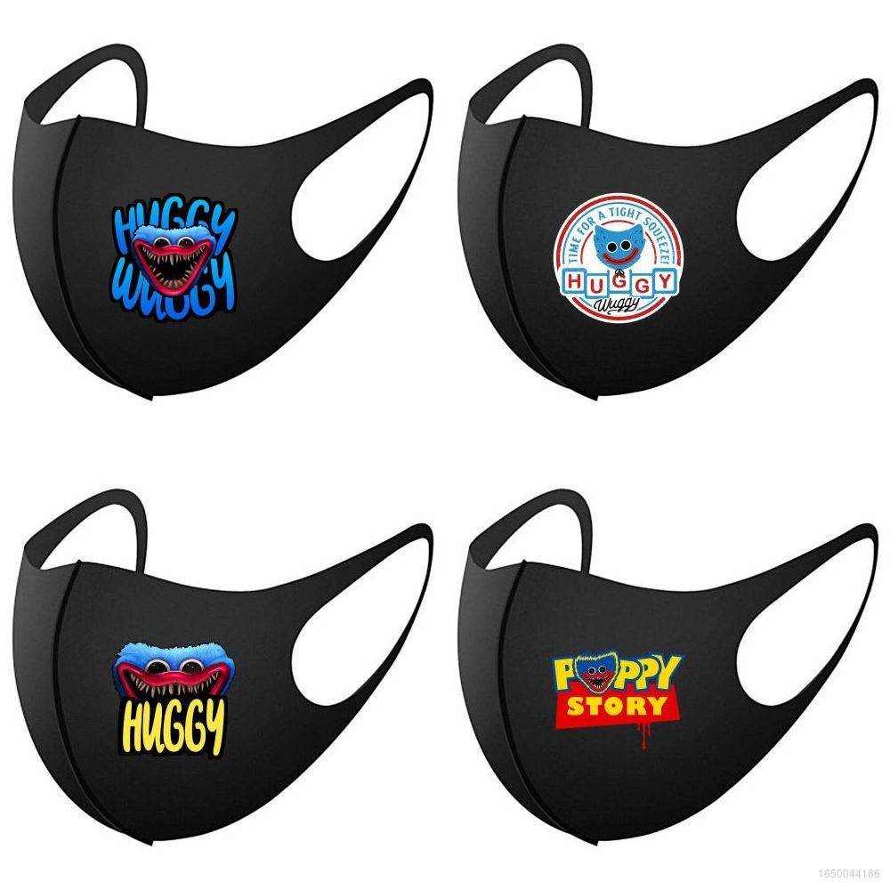 Sam Huggy Wuggy Playtime Mặt Nạ Che Mặt Bằng Lụa Lạnh Mềm Mại Thời Trang Hàn Quốc Màu Đen Có Thể Giặt Và Tái Sử Dụng