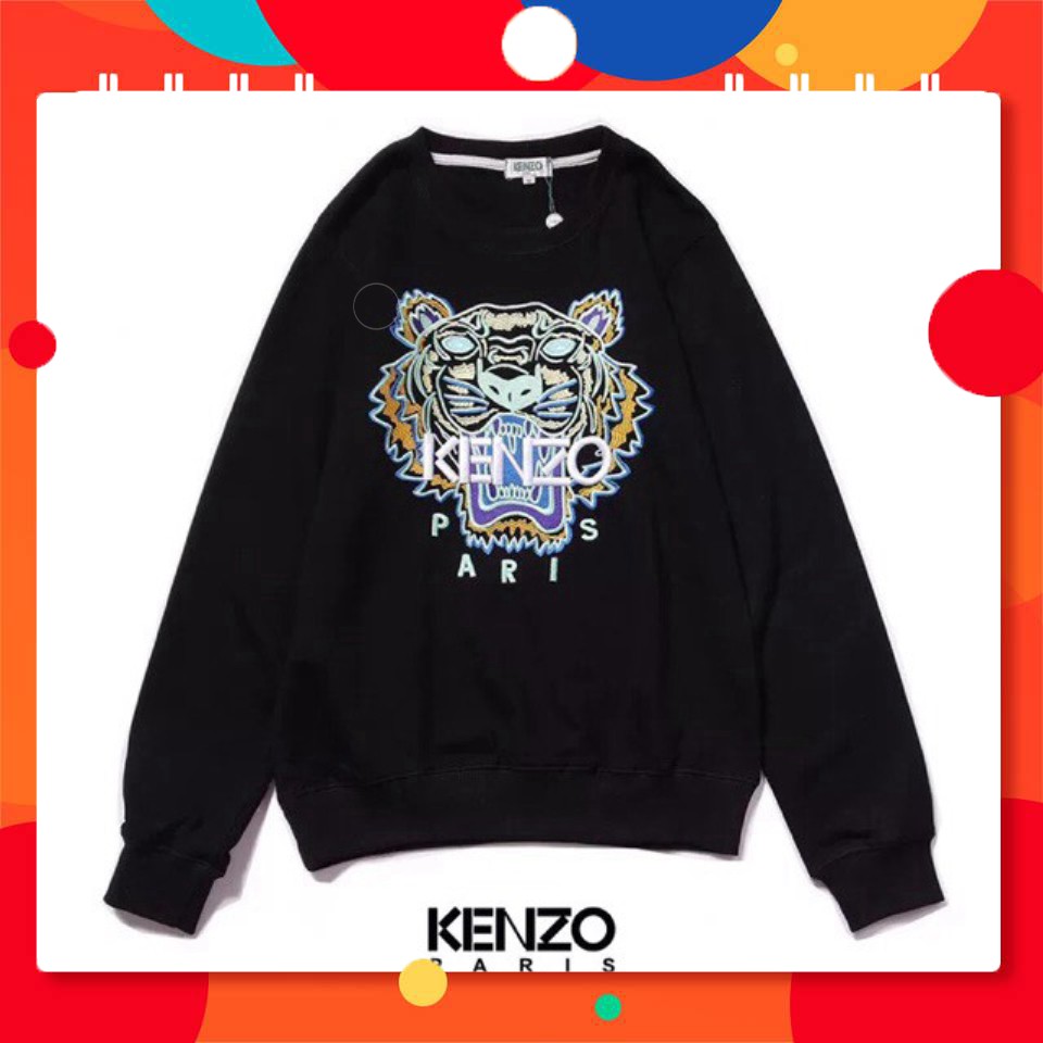 Áo Thu Đông Nỉ Thêu Hình Kenzo Dáng UniSex NSQ