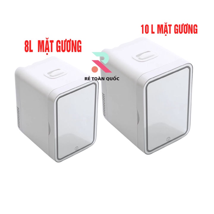 Tủ lạnh mini đựng mỹ phẩm mặt gương dung tích 8-10-20 Lít 2023 retoanquoc
