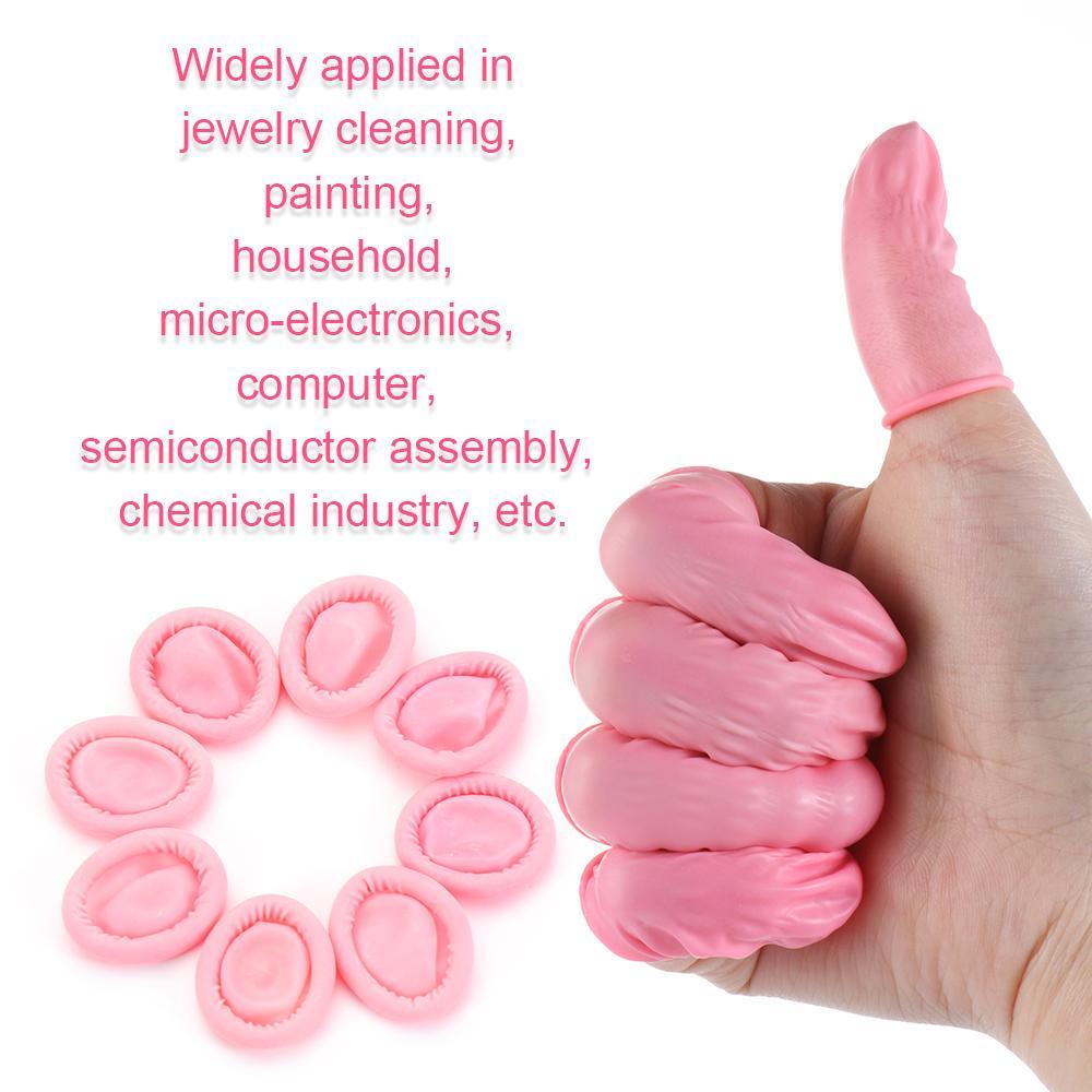 CONOPERY Bộ 100 / 300 Vỏ Bọc Bảo Vệ Ngón Tay Bằng Latex Chống Trượt