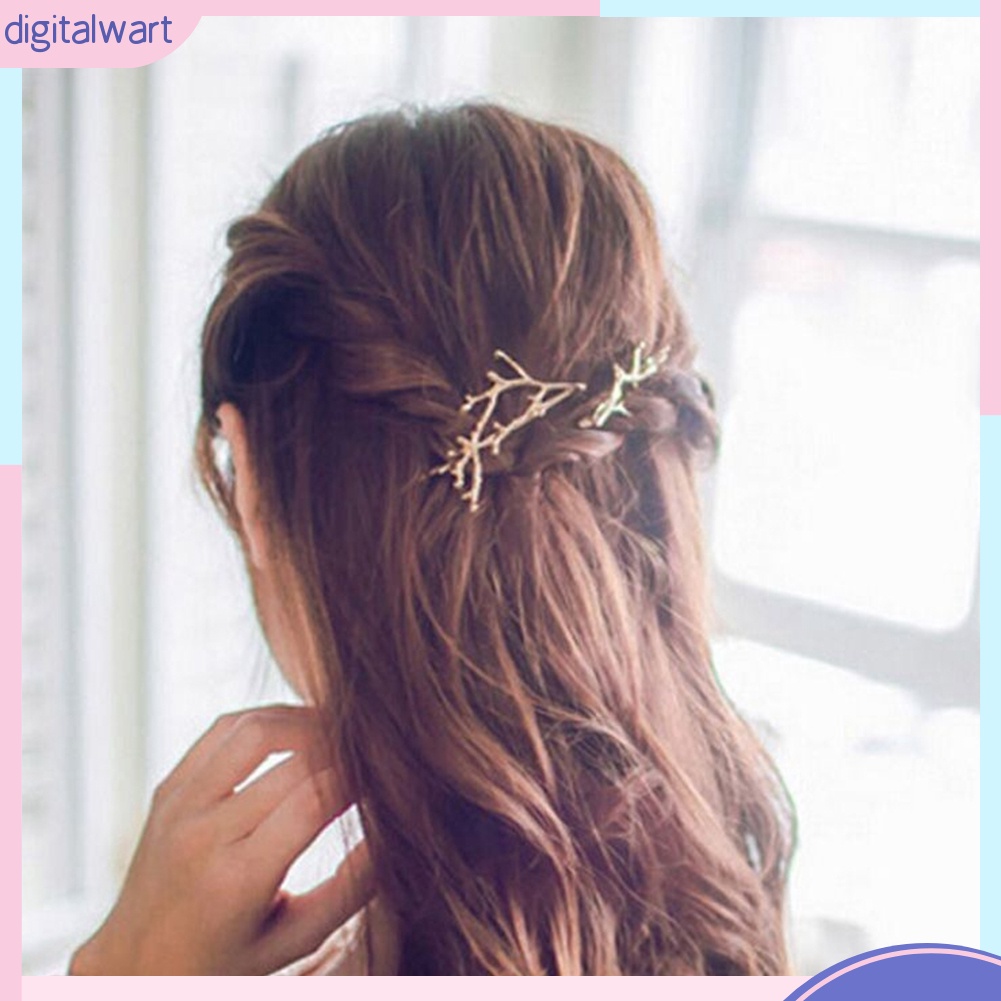 Kẹp tóc kim loại hình sừng nai/ nhánh cây đáng yêu độc đáo cho nữ