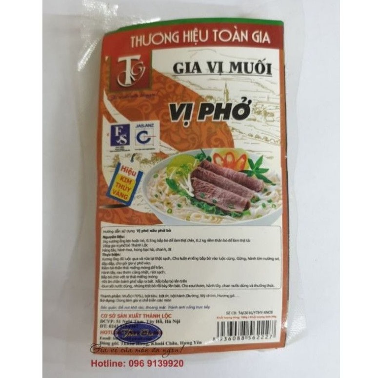 Vị phở 100g - Mang đến hương thơm, vị ngon ngọt cho món phở