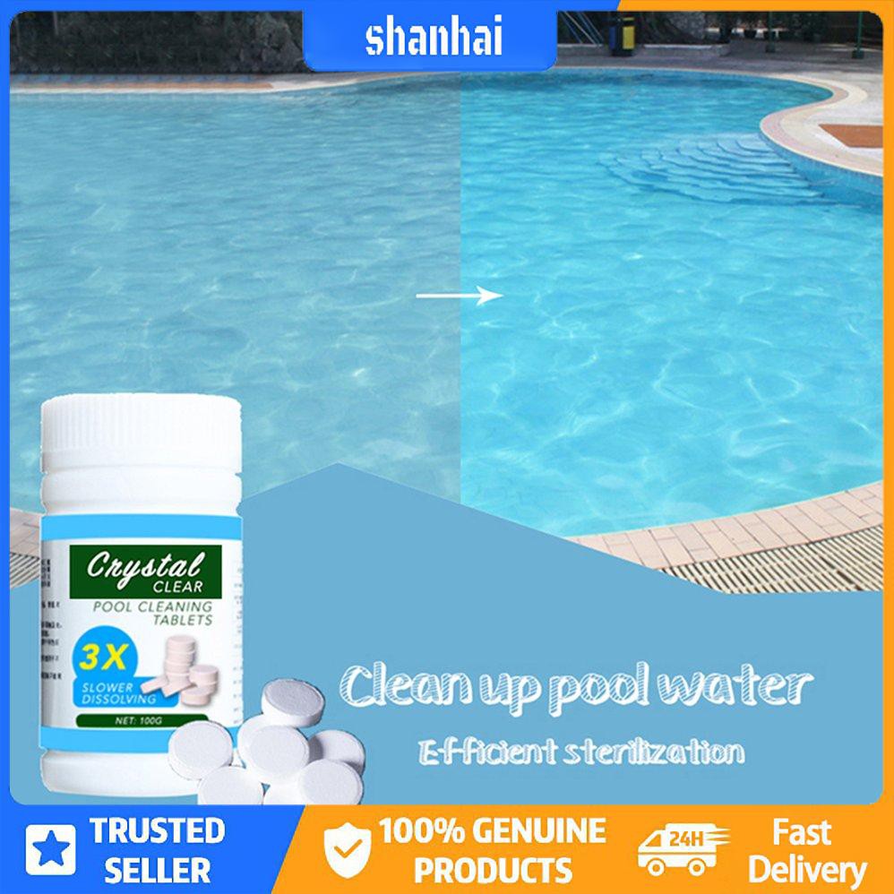 Chai 100 Viên Nén Clo Vệ Sinh Nước Hồ Bơi Khử Trùng Vi Khuẩn Tức Thì