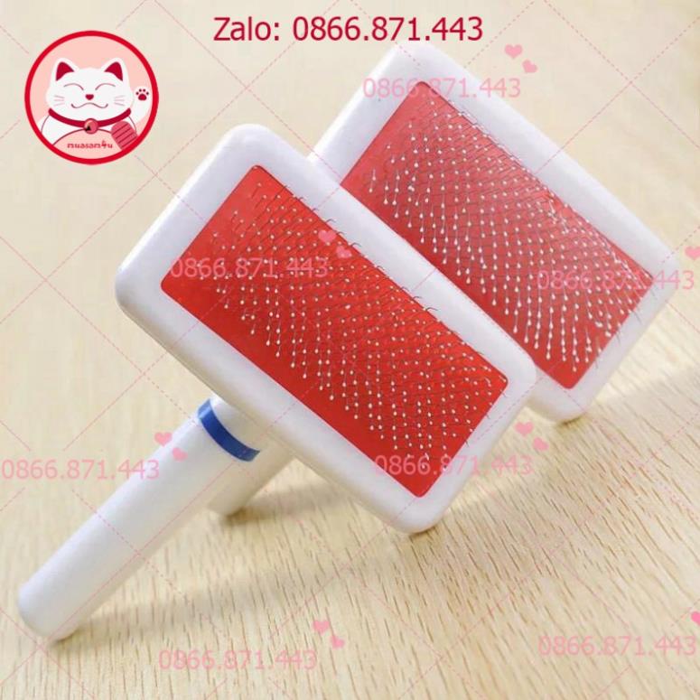 ⚡𝐅𝐑𝐄𝐄𝐒𝐇𝐈𝐏⚡ Lược chải lông cho chó mèo màu trắng - Đồ thú cưng