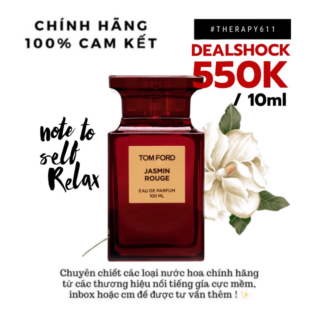 [HOT] Mẫu Thử Nước Hoa Tom Ford Jasmin Rouge Test 10ml/20ml Spray / Chuẩn authentic [MUA NGAY]