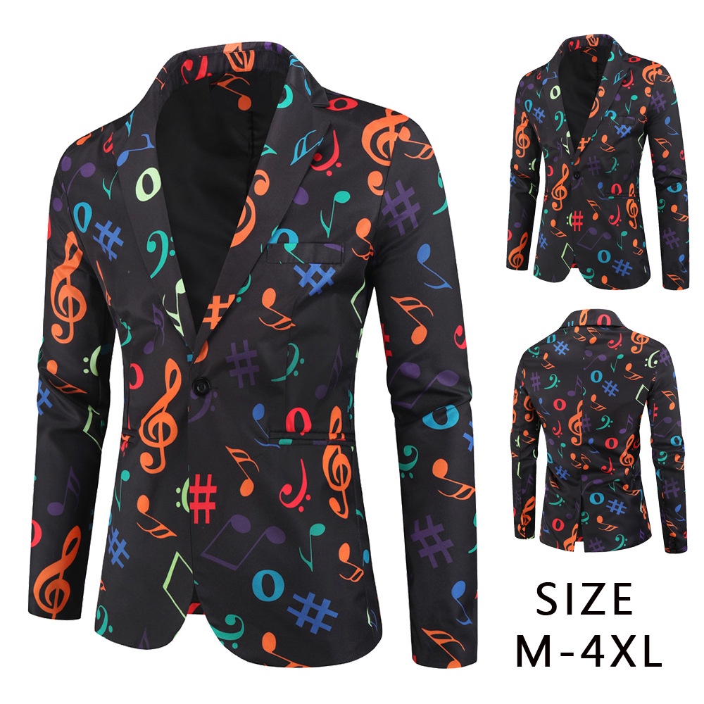 Áo Khoác Vest in Họa Tiết 3D Thời Trang Thu Đông Cho Nam X138 M-4XL