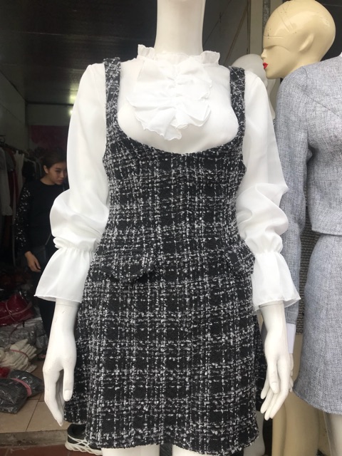 Set váy dạ + áo bèo xinhhhhhhh