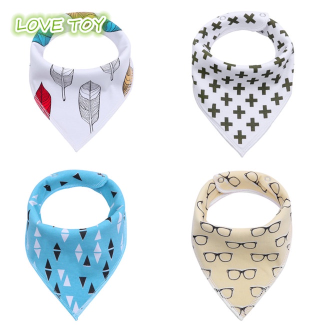 Yếm ăn tam giác vải cotton xinh xắn cho bé