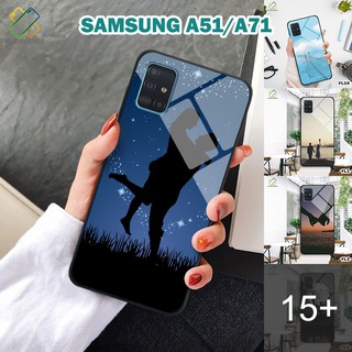 Ốp lưng Kính Samsung A51/A71 in 3D chủ đề tình yêu