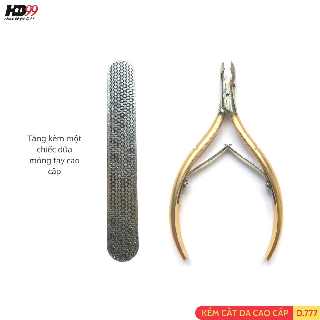 Kềm Cắt Da, Cắt Móng Cao Cấp D.777 HD99 | Chất Liệu Carbon Không Gỉ mạ Vàng 24k, thiết kế phù hợp với bàn tay người Việt