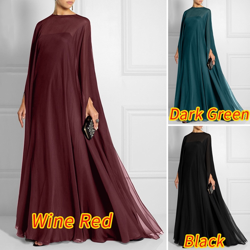 Đầm Maxi ZANZEA Hai Mảnh Cổ Tròn Màu Trơn Tay Dài Thời Trang Cho Nữ