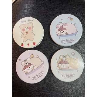 gương cầm tay mini tròn hai mặt bỏ túi