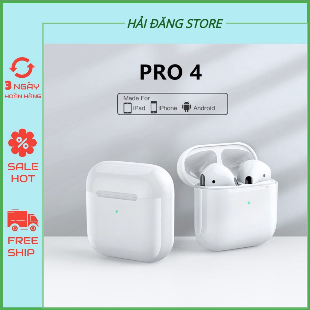 Tai Nghe Bluetooth Pro 4 Không dây cho Android và Ios Đẳng cấp, True Wireless Định vị Đổi tên