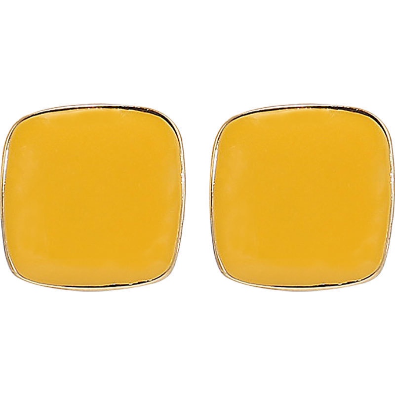 Khuyên Tai Hình Vuông Tráng Men Nhiều Màu Sắc Đơn Giản Xinh Đẹp Đơn Giản Phong Cách Hàn Quốc Mới Cho Nữ