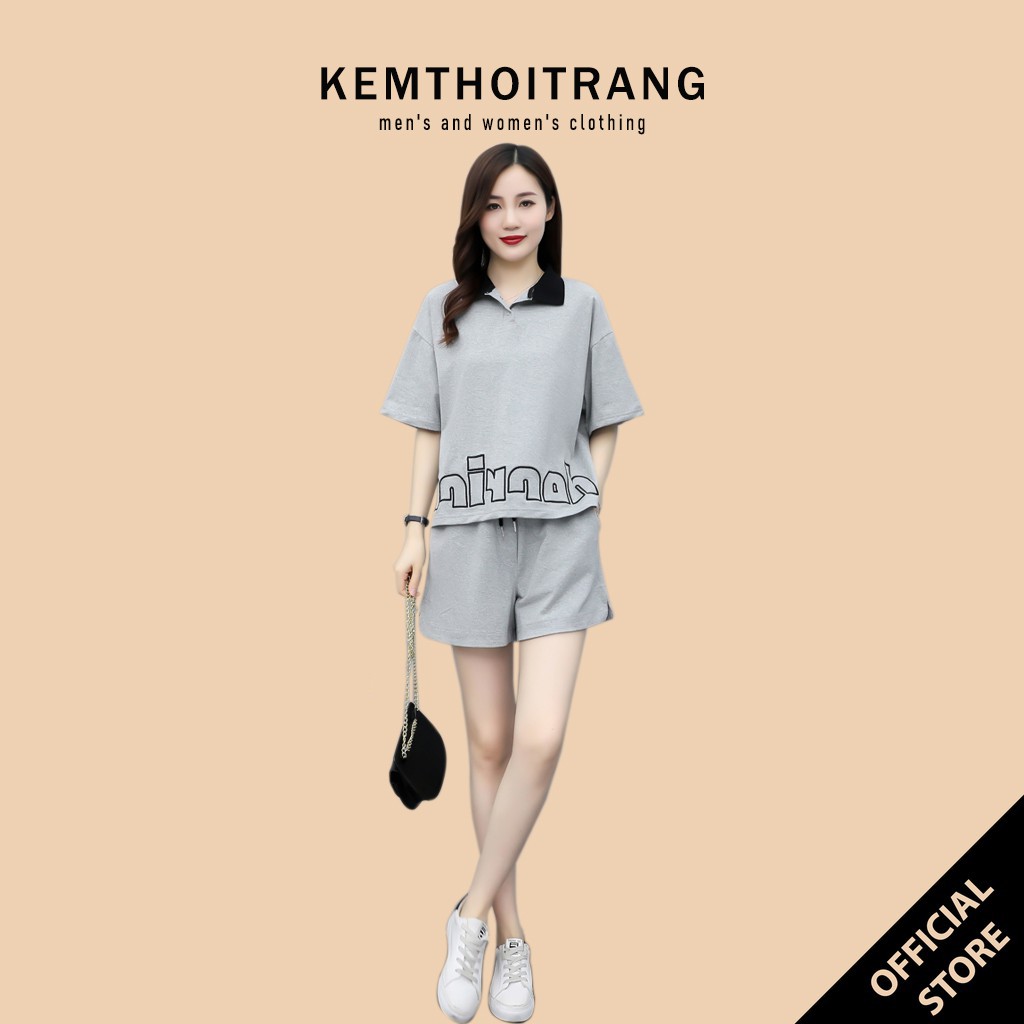 Bộ đồ nữ mặc Nhà, Quần đùi nữ áo lửng, Chất cotton co giãn 4 chiều