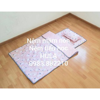 COMBO Nệm gối mền Tiểu học - Lụa Họa Tiết