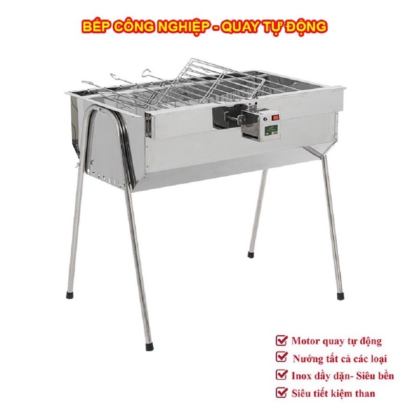Bếp Nướng Than Hoa Mô tơ tự quay TopV