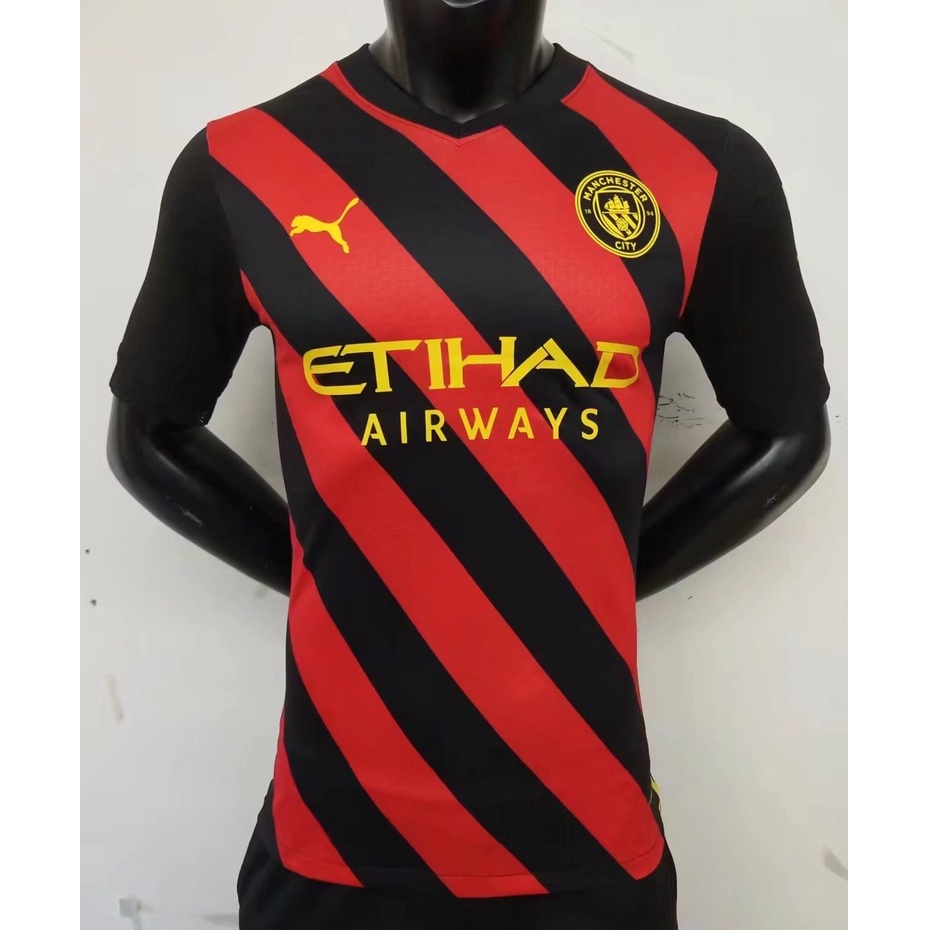 Áo Bóng Đá 22 / 23 Manchester City Màu Đỏ Đen