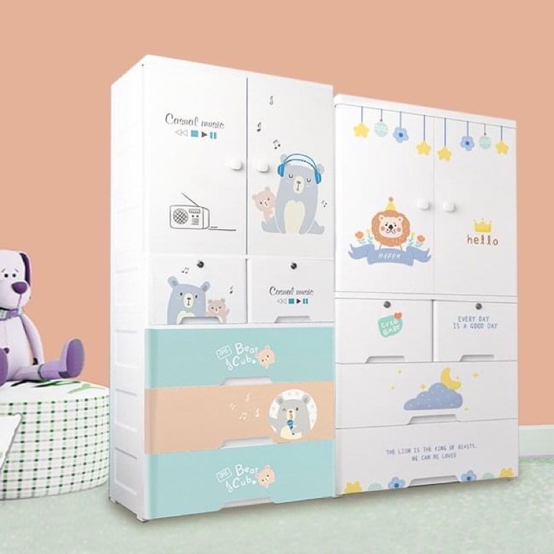 Tủ nhựa 5 tầng Sasa Lion & Teddy