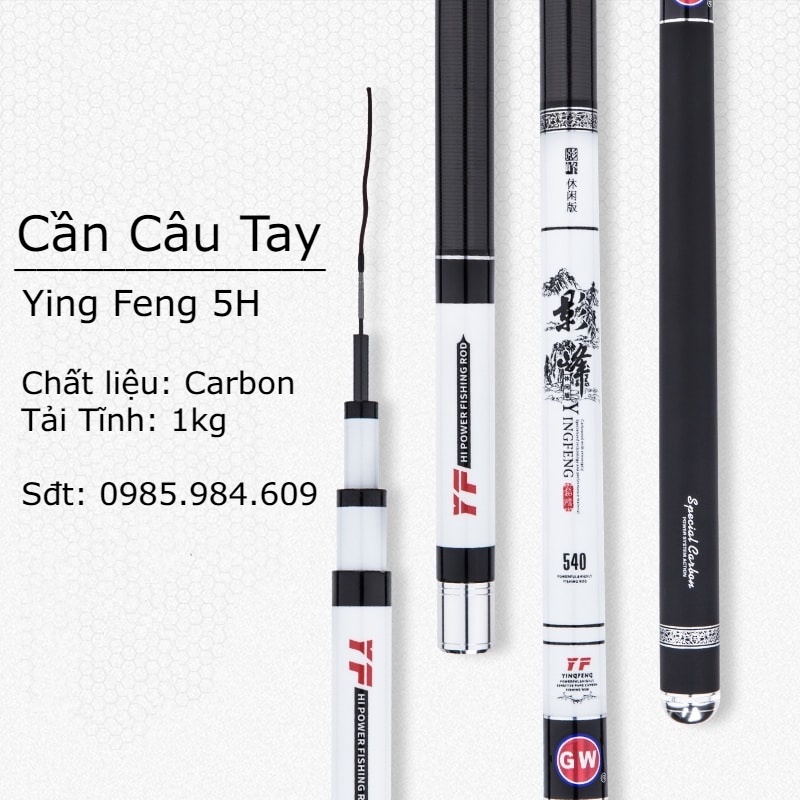 Cần Câu Tay Ying Feng GW 5H, Cần Câu Đài Cao Cấp tải tĩnh 1kg