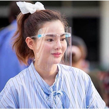 Kính chống giọt bắn, chắn tia dịch, ngăn văng dầu khi làm bếp - Hàng loại 1 - Siêu trong, ôm trọn khuôn mặt