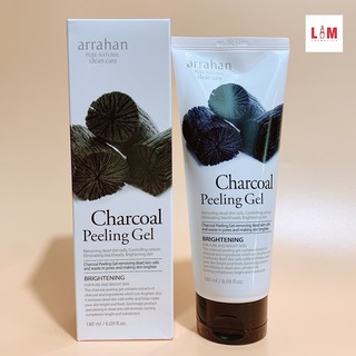 Gel tẩy da chết than hoạt tính làm trắng da Arrahan Charcoal Peeling 180ml [Chính Hãng]