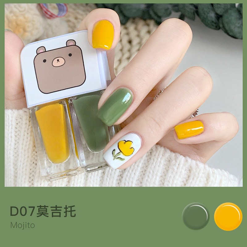 Set 2 lọ sơn móng tay màu bóng và nhũ kim tuyến Maxfine nhiều màu sắc siêu xinh