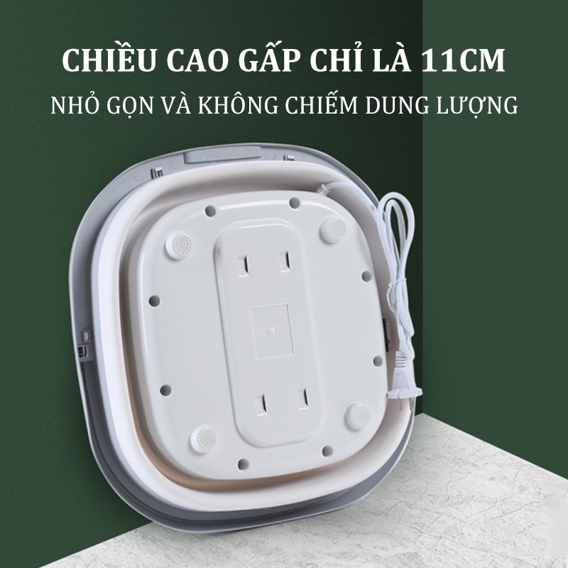 Chậu ngâm chân massage gấp gọn, Bồn ngâm chân mát xa cao cấp, tự động đun nước, giữ nhiệt ổn định GM-10