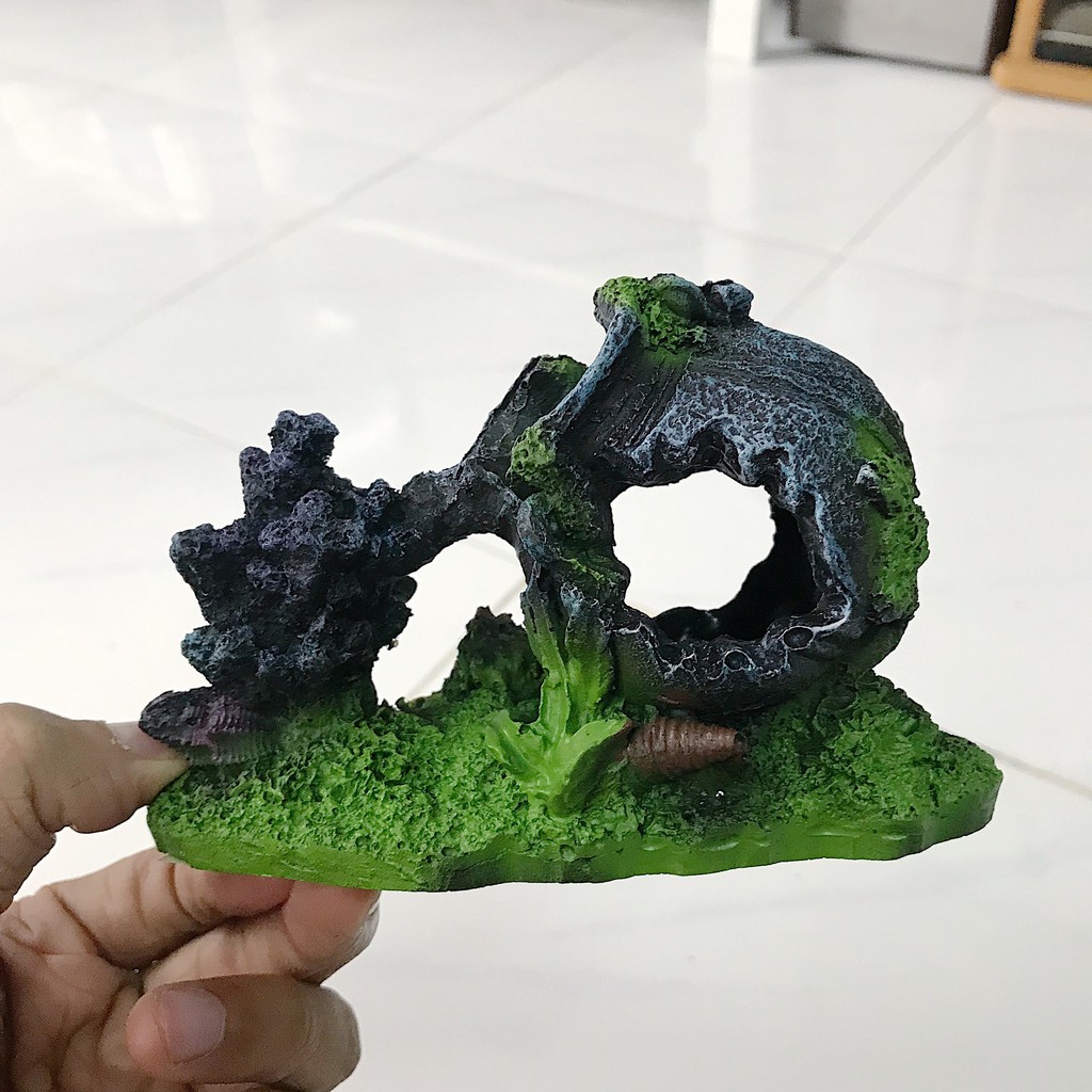 CẢNH LU TRANG TRÍ HỒ CÁ NON BỘ DÀI 11CM RỘNG 5CM CAO 10CM