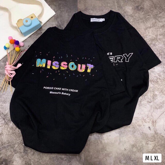 Sale hot! Áo thun form rộng tay lỡ (40-70kg) in chữ MISSOUT cực đẹp,áo phông dáng rộng siêu hot hit giá rẻ | BigBuy360 - bigbuy360.vn