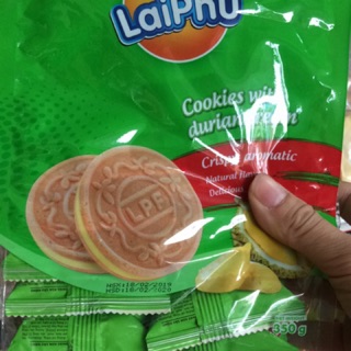 Bánh quy kem sầu riêng Lai Phú gói 350 gam