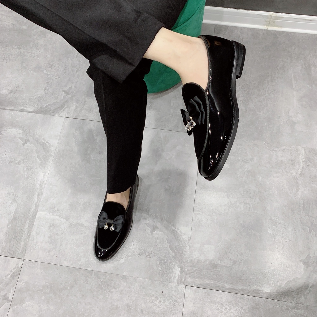 Giầy tây, giày da nam da bóng cao cấp,kiểu dáng Loafer  : 53