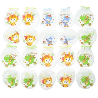 Combo 5 Bao tay chân cotton trắng in Nanio