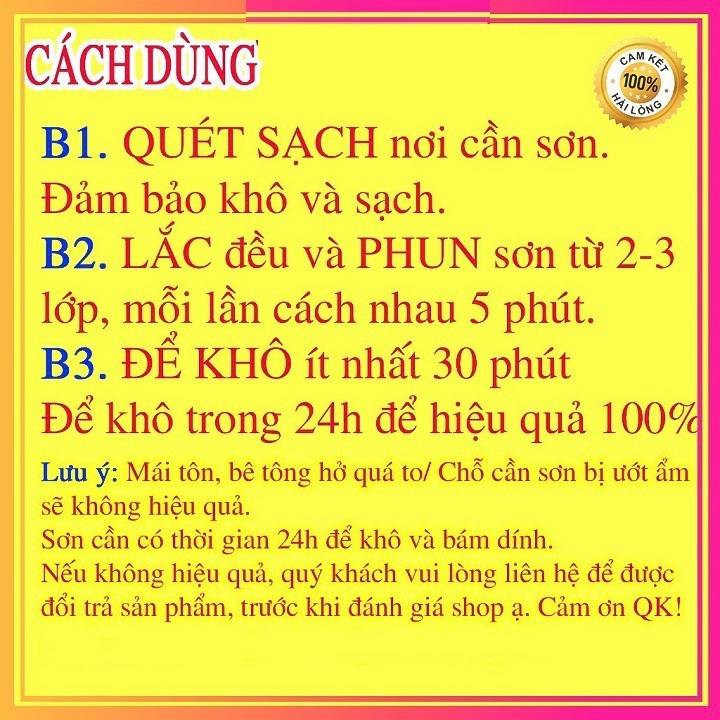 Xịt chống thấm tường đa năng dung tích 450ml chống thấm tường, trần nhà, mái nhà, sân thượng, máng xối, ống nước