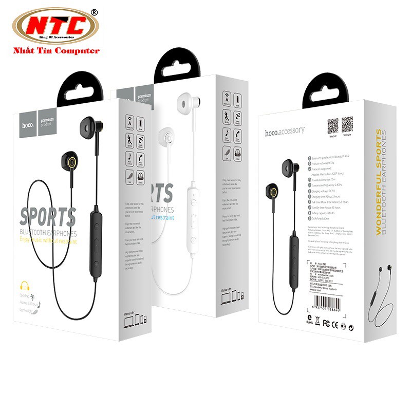 Tai nghe bluetooth thể thao Hoco ES21 Wonderful sports V4.2 (2 màu) - Hàng chính hãng