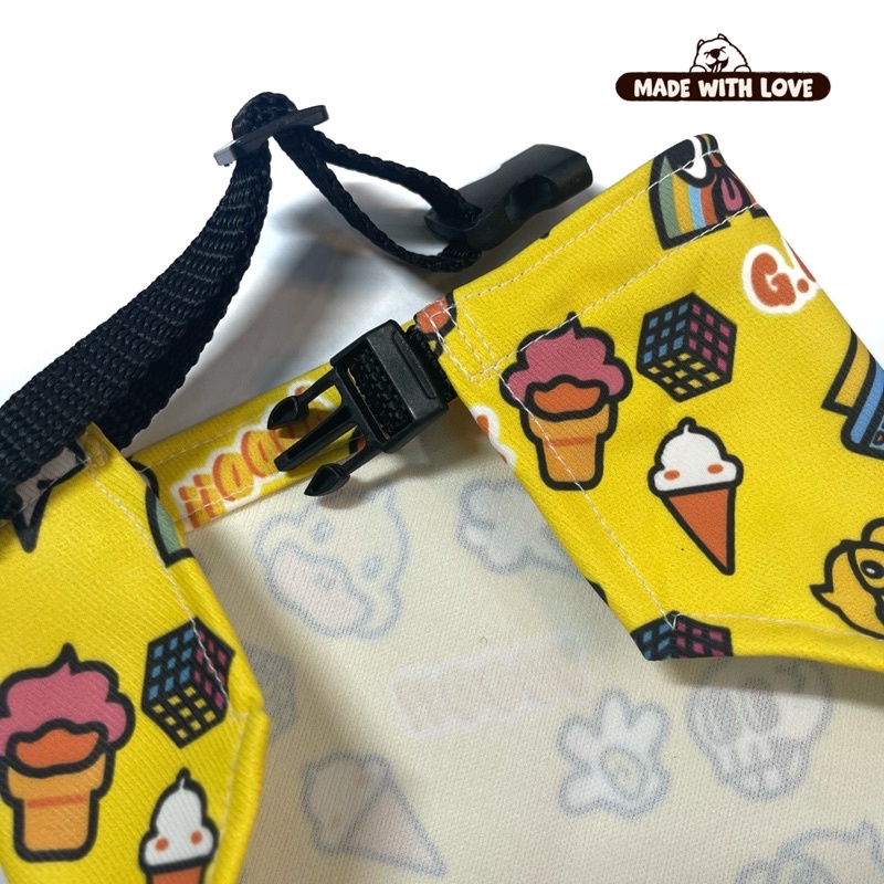 D - KHĂN YẾM HANDMADE CHÓ MÈO CHẤT LIỆU POLYESTER KHÔNG THẤM NƯỚC