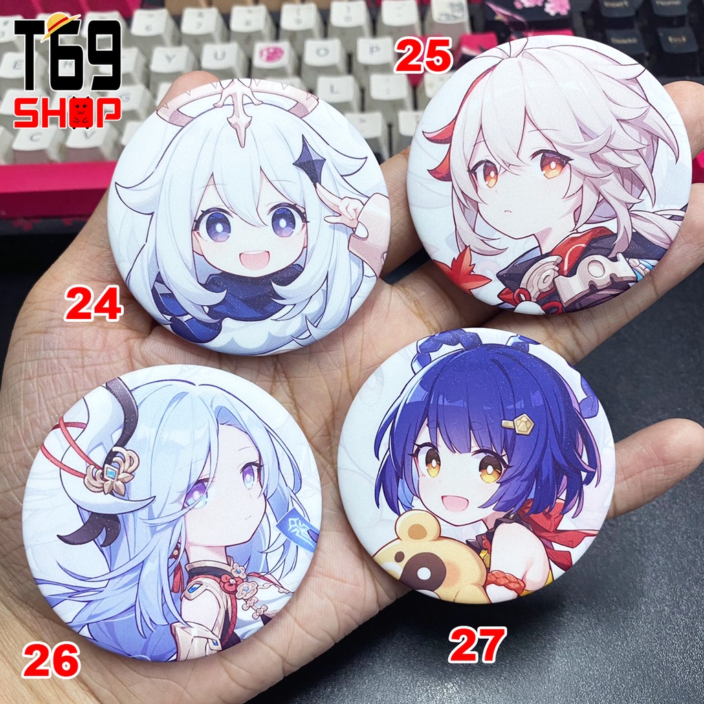 [38 mẫu] Huy hiệu game Genshin Impact (Size 5.8cm)