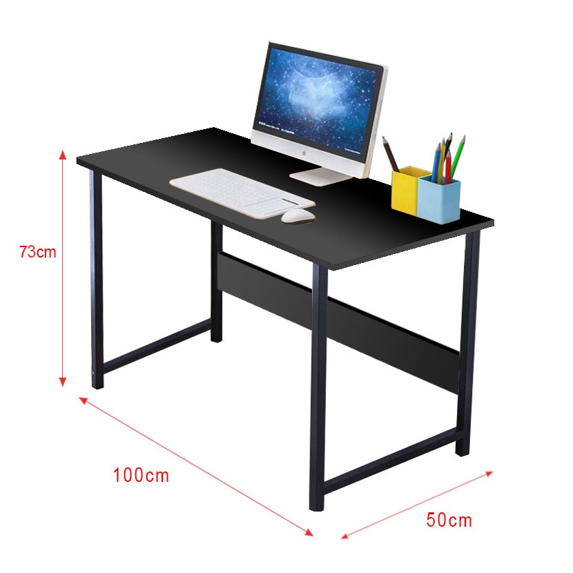 Bàn làm việc khung sắt tự lắp ráp đơn giản, gỗ dày 17li, sắt sơn tĩnh điện, đóng gói vận chuyển dễ dàng