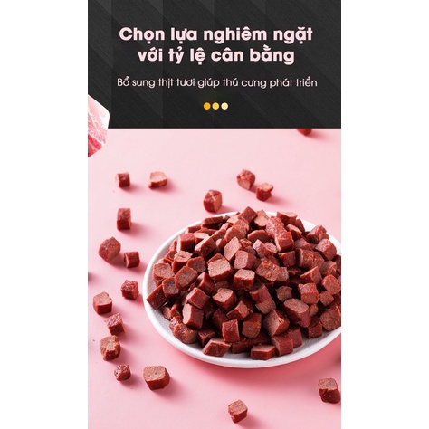 Bánh thưởng cho chó - Thịt bò thưởng dạng thanh và khố i- Gói 500 gram