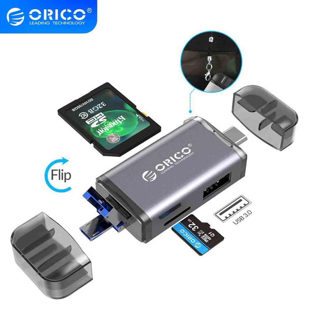 Đầu Đọc Thẻ Nhớ Orico 3cr61 / 2cr61 Cổng Usb 3.0 Type C 6 Trong 1